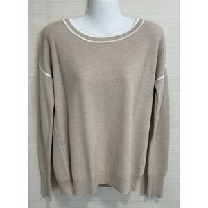 Banana Republic Filpucci Italian Yarn Wool Cashmere Blend Beige Sweater M